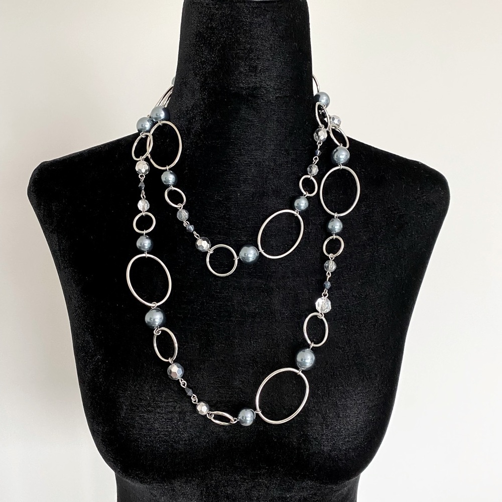 Looped Chain Silver Necklace